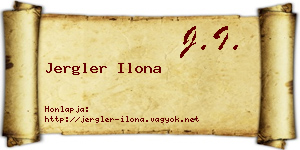 Jergler Ilona névjegykártya